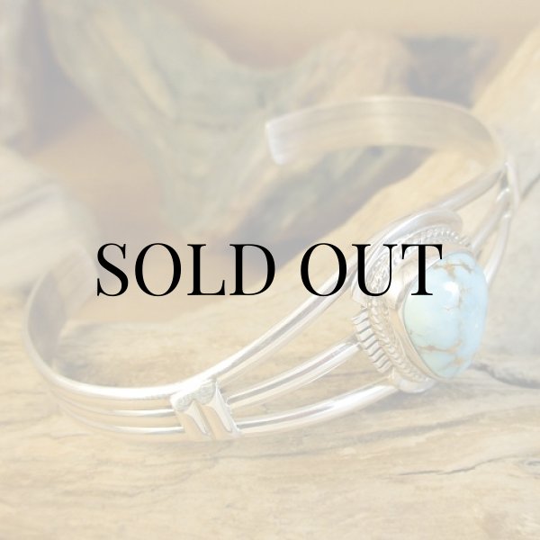 画像3: ナバホ族：キャンデラリアターコイズ カフブレスレット (3)