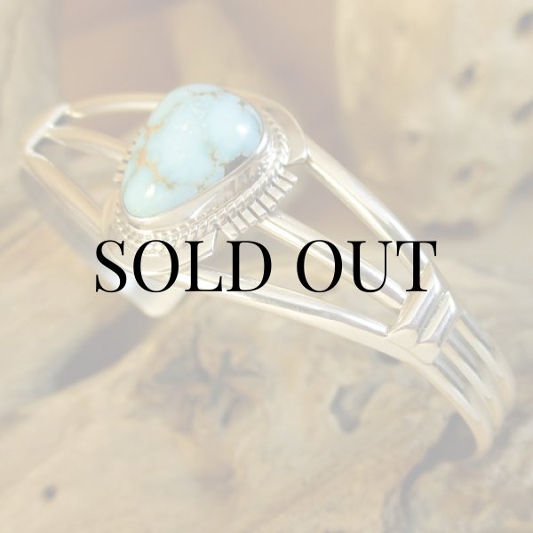 画像5: ナバホ族：キャンデラリアターコイズ カフブレスレット (5)