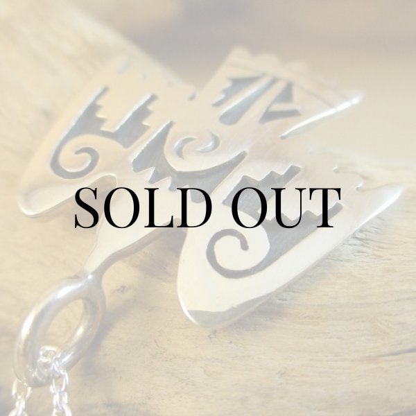 画像4: ホピ族：Sparky Masawytewa イーグルモチーフ ペンダント (4)