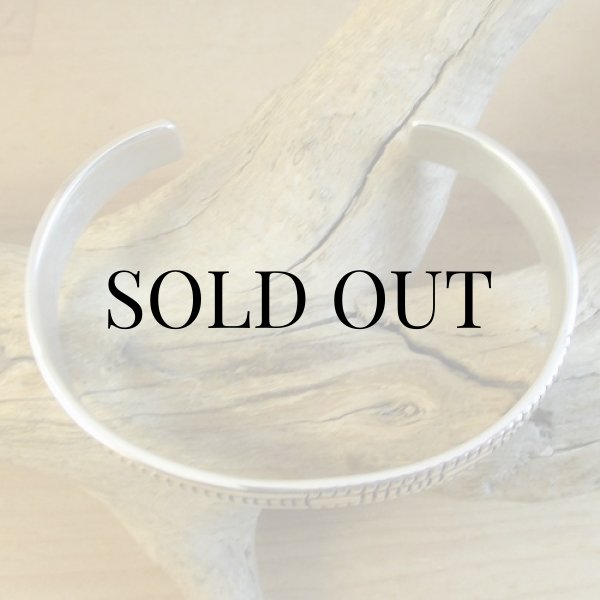 画像7: ナバホ族：Bruce Morgan スタンプワーク シルバー カフブレスレット (7)