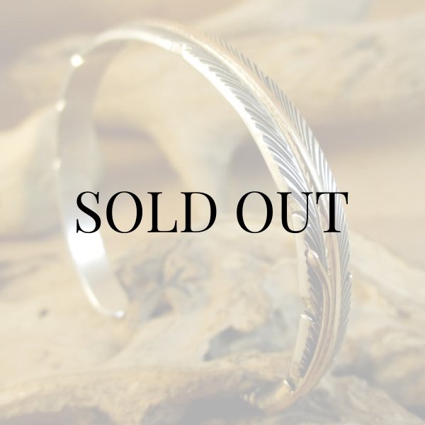 画像5: ナバホ族：Harvey Mace イーグルフェザー12KGF カフブレスレット (5)