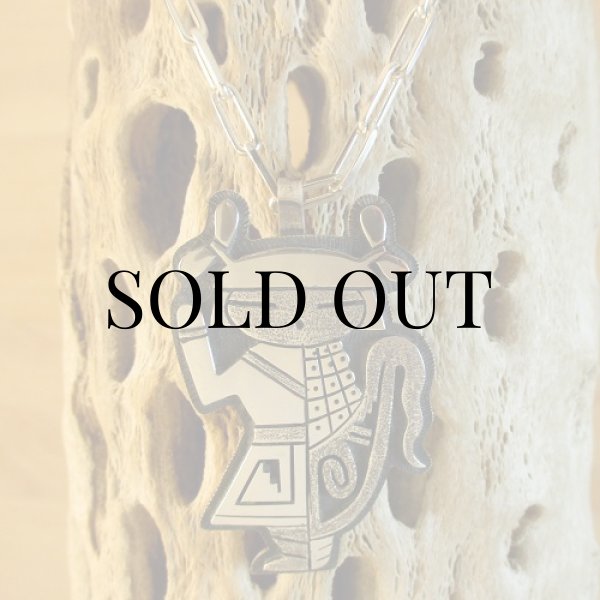 画像9: ホピ族：Berra Tawahongva コーンメイデンモチーフ ペンダント (9)