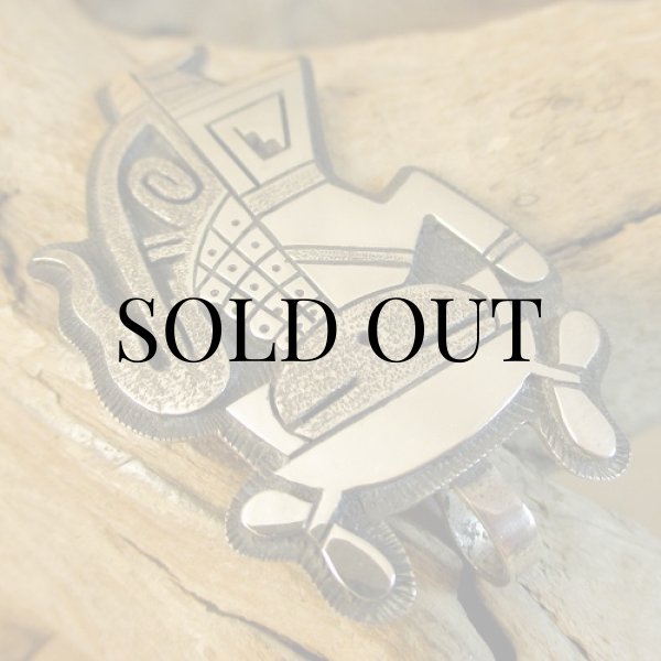 画像5: ホピ族：Berra Tawahongva コーンメイデンモチーフ ペンダント (5)