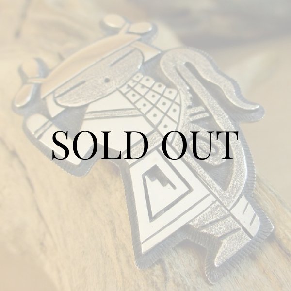 画像7: ホピ族：Berra Tawahongva コーンメイデンモチーフ ペンダント (7)