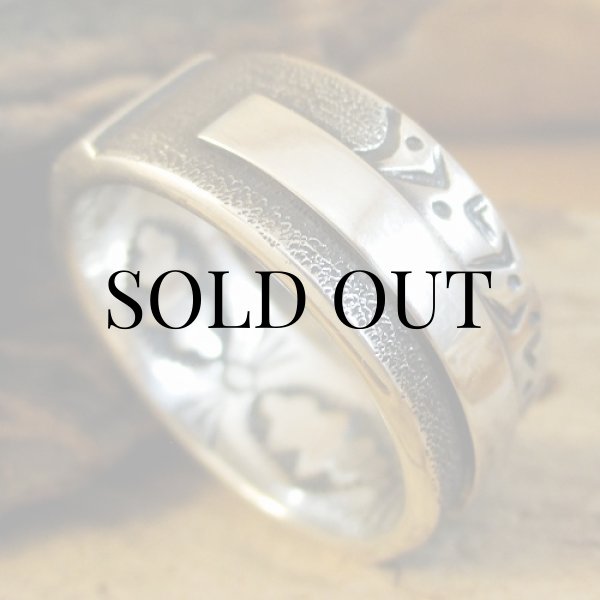 画像8: ナバホ族：Michael Roanhorse コンテンポラリーデザイン リング (8)