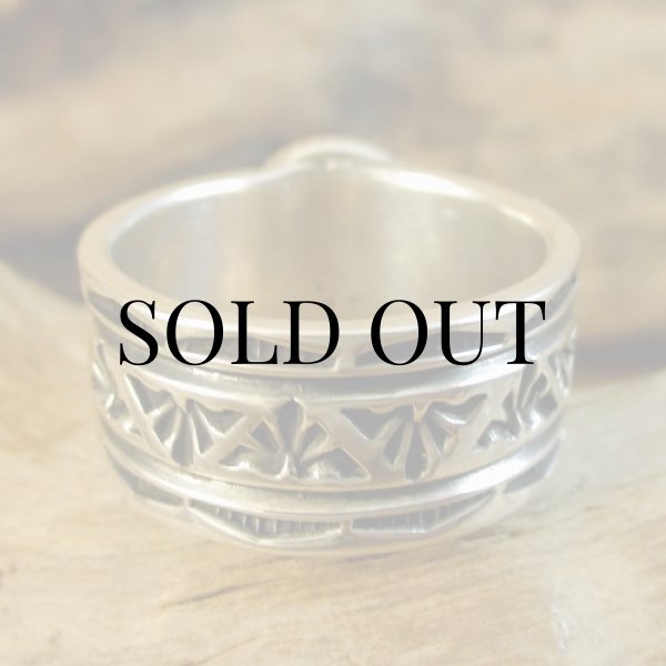 画像4: ナバホ族：Orville White #8ターコイズ リング 19号 (4)