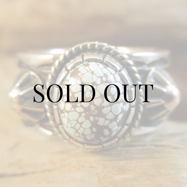 画像9: ナバホ族：Orville White #8ターコイズ リング 19号 (9)