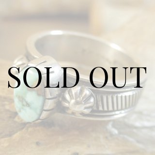 ナバホ族：Orville White #8ターコイズ リング 19号 - PINE☆FIELD