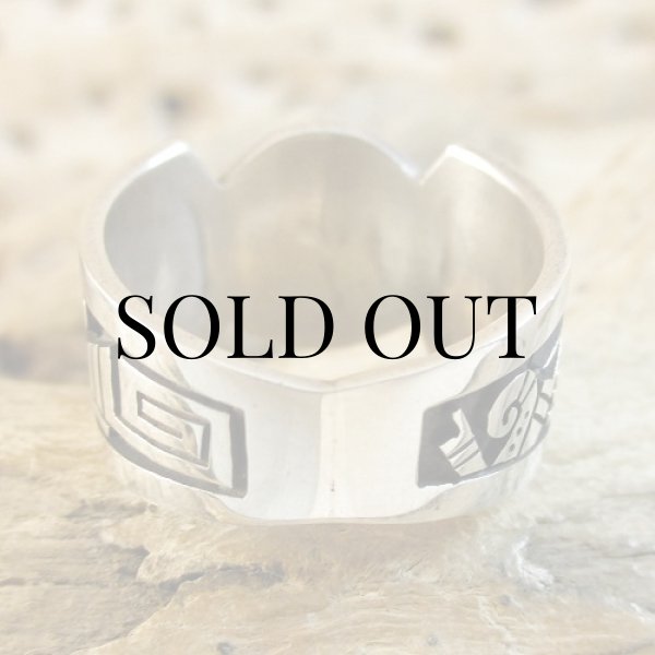 画像4: ホピ族：Sparky Masawytewa ドラゴンフライデザイン リング 18号 (4)