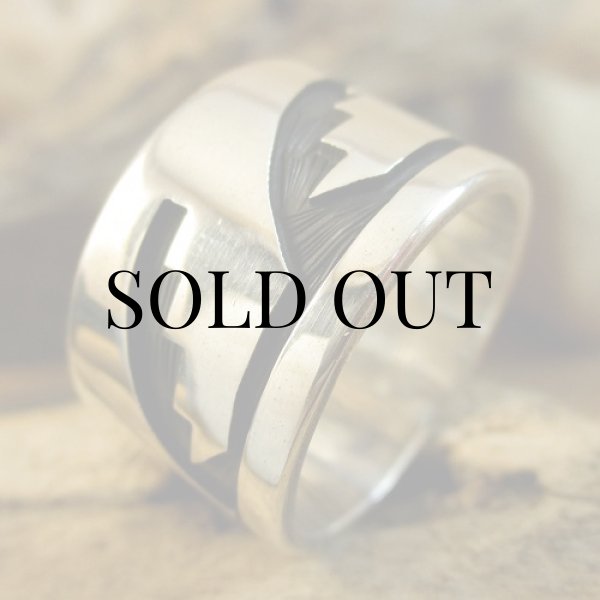 画像6: ホピ族：Iva Casuse ウォーターデザイン リング 14号 (6)