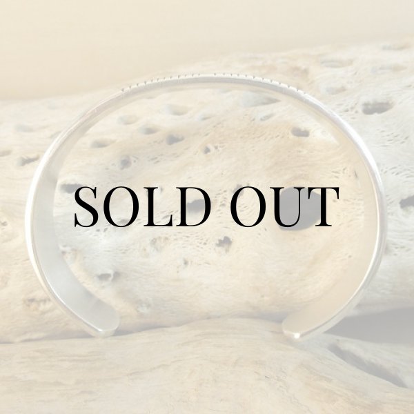 画像9: ナバホ族：Bruce Morgan スタンプワーク シルバー カフブレスレット (9)