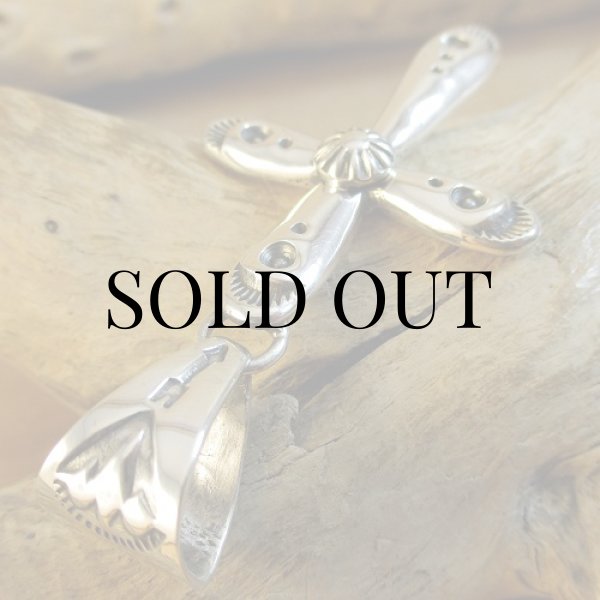 画像5: ナバホ族：Billy Slim スタンプワーク&アップリケコンチョ クロストップ (5)