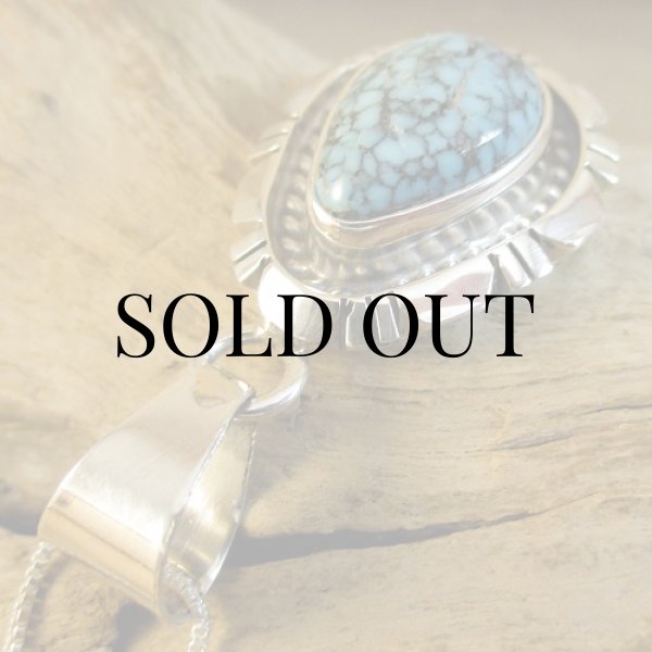 画像5: ナバホ族：Richard Curely キングマン ターコイズ ペンダント (5)