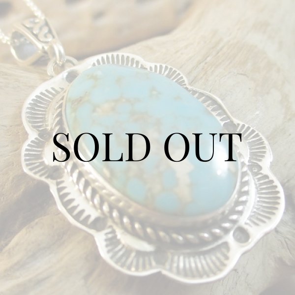 画像8: ナバホ族：グリーンターコイズ ペンダント (8)