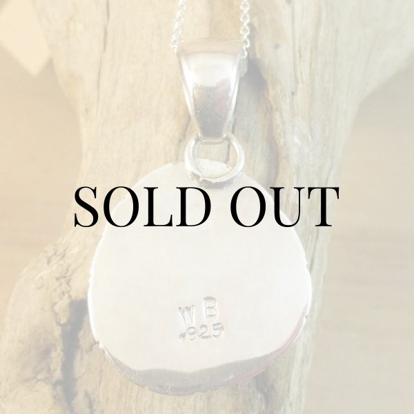 画像8: ナバホ族：Wilbert Benally キングマン ターコイズ ペンダント (8)