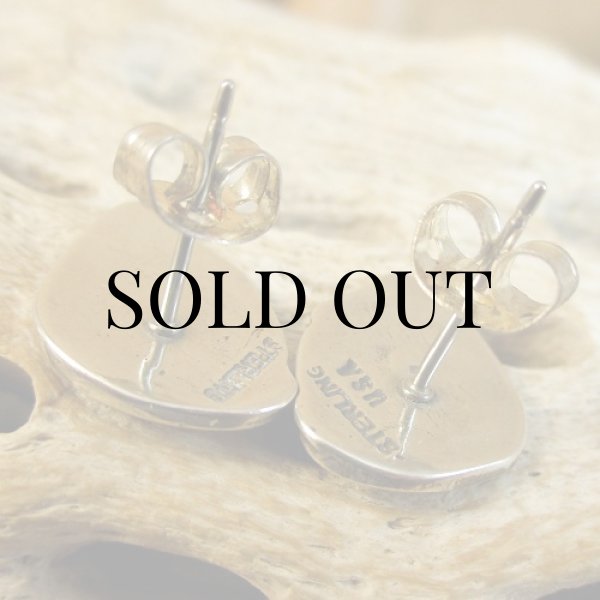 画像3: ナバホ族：チップインレイ ピアス (3)