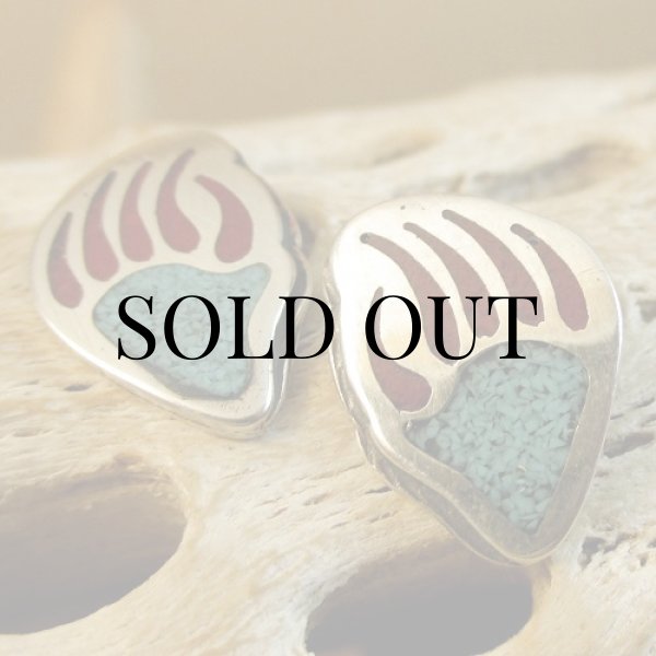 画像2: ナバホ族：チップインレイ ピアス (2)