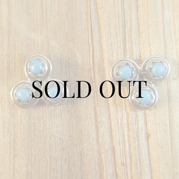 画像2: ナバホ族：ターコイズ付き ピアス (2)