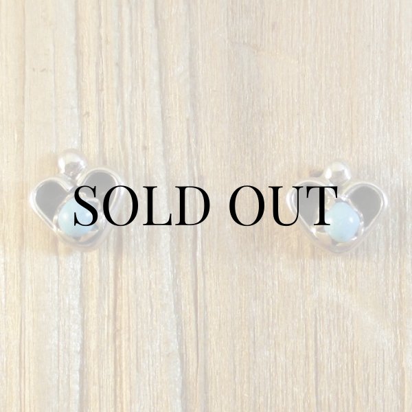 画像2: ナバホ族：ターコイズ付き ピアス (2)