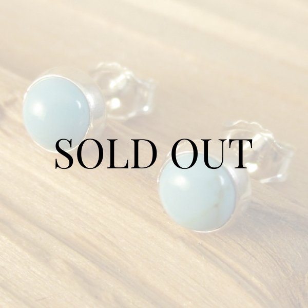 画像2: ナバホ族：ターコイズ付き ピアス (2)