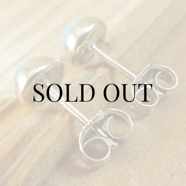 画像3: ナバホ族：ターコイズ付き ピアス (3)