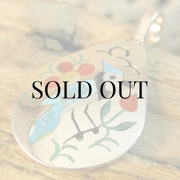 画像7: ズニ族：Sammy&Ester Guardian フラットインレイ ペンダントトップ (7)