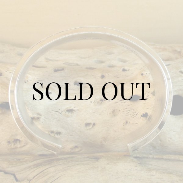 画像8: ナバホ族：TomHawk ストレート３ライン カフブレスレット (8)