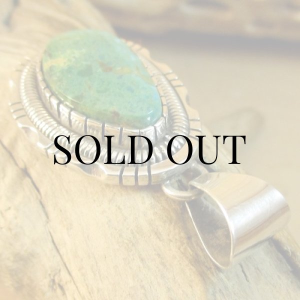 画像6: ナバホ族：Walter Vandever ロイストン ターコイズ ペンダント (6)