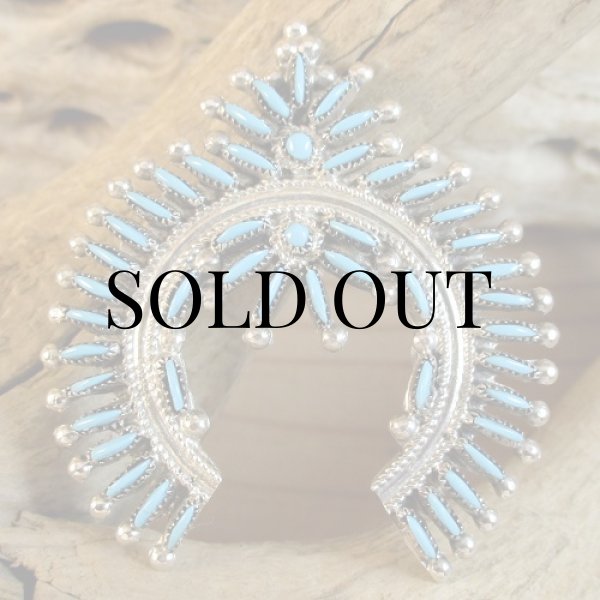 画像2: ズニ族：Lorna Mahkee ニードルポイント ナジャ ペンダントトップ (2)