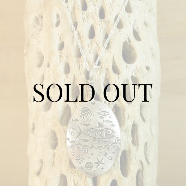 画像9: ナバホ族：Norbert Peshlakai スタンプワーク ペンダント トップ (9)