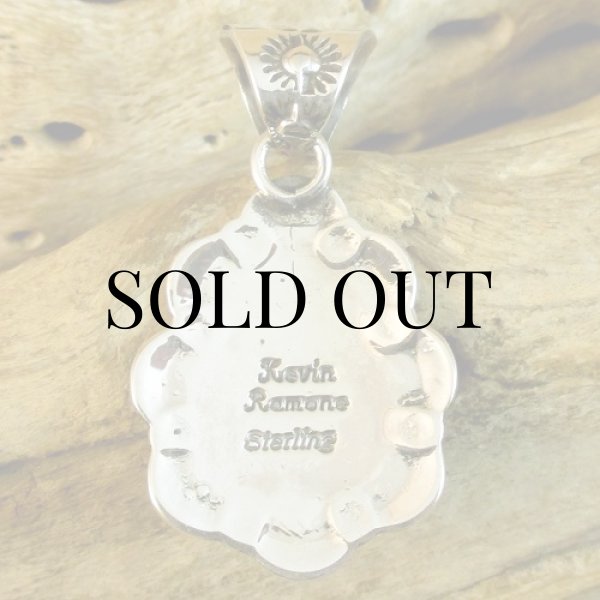 画像4: ナバホ族：Kevin Ramone Turquoise Mt. ペンダント トップ (4)