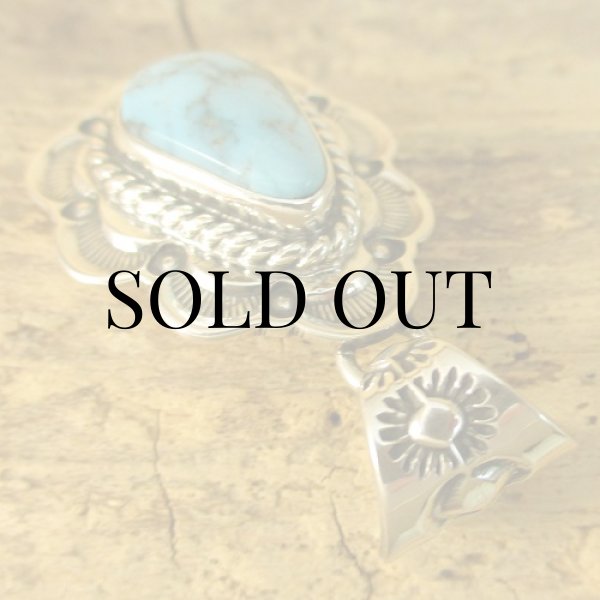 画像6: ナバホ族：Kevin Ramone Turquoise Mt. ペンダント トップ (6)