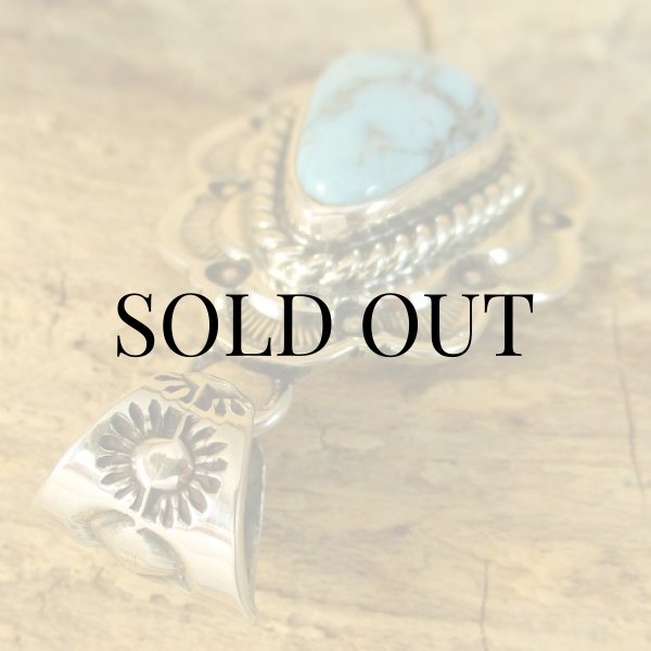 画像5: ナバホ族：Kevin Ramone Turquoise Mt. ペンダント トップ (5)