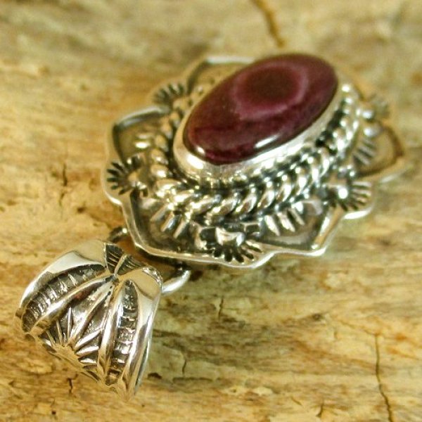 画像5: ナバホ族：Kevin Ramone スパイニーオイスターシェル ペンダント トップ (5)