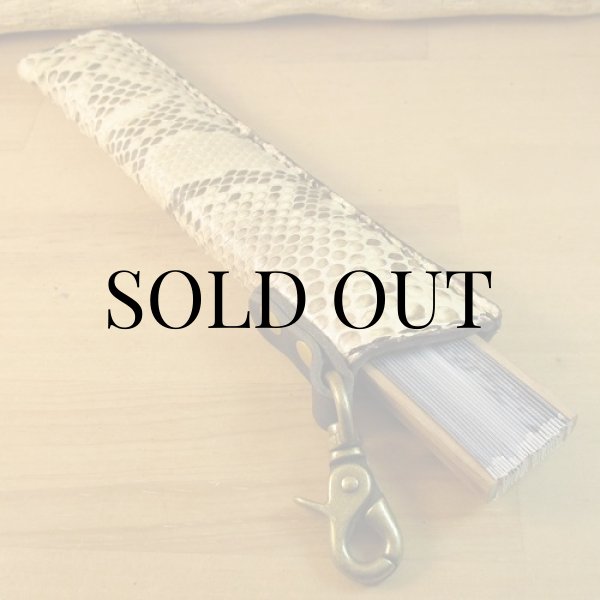 画像2: 和風のレザーアイテム 『扇子ケース』 (2)