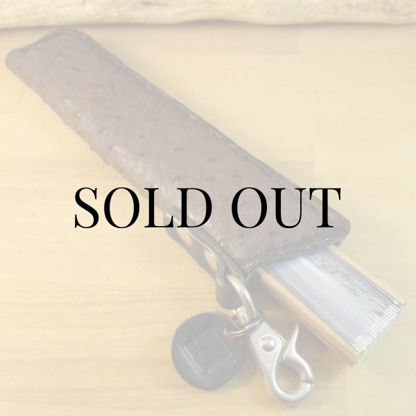 画像2: 和風のレザーアイテム 『扇子ケース』 (2)