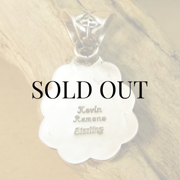 画像4: ナバホ族:Kevin Ramone Turquoise Mt. ペンダント トップ (4)