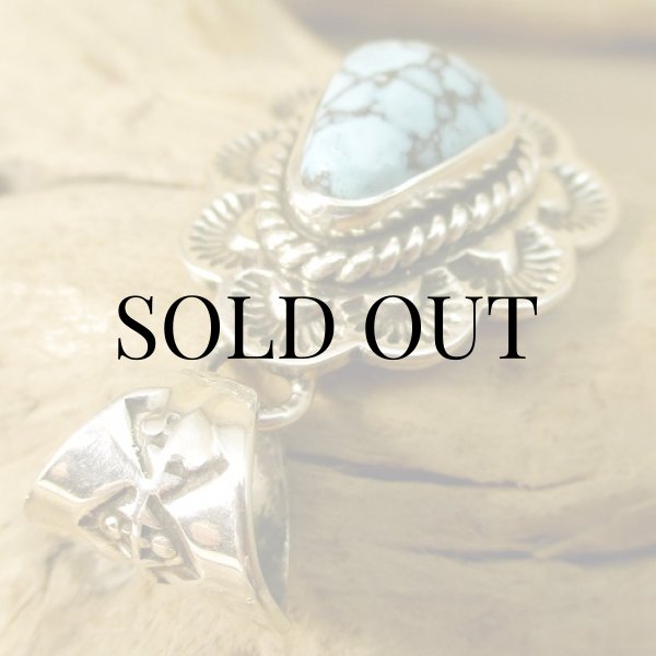 画像5: ナバホ族:Kevin Ramone Turquoise Mt. ペンダント トップ (5)