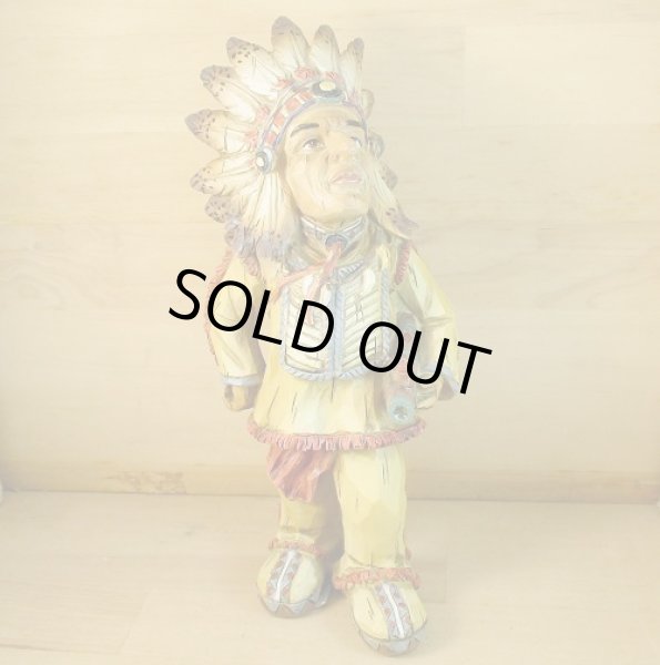 画像1: 木彫り風 『インディアンチーフ人形』（Indian Chief Doll） (1)