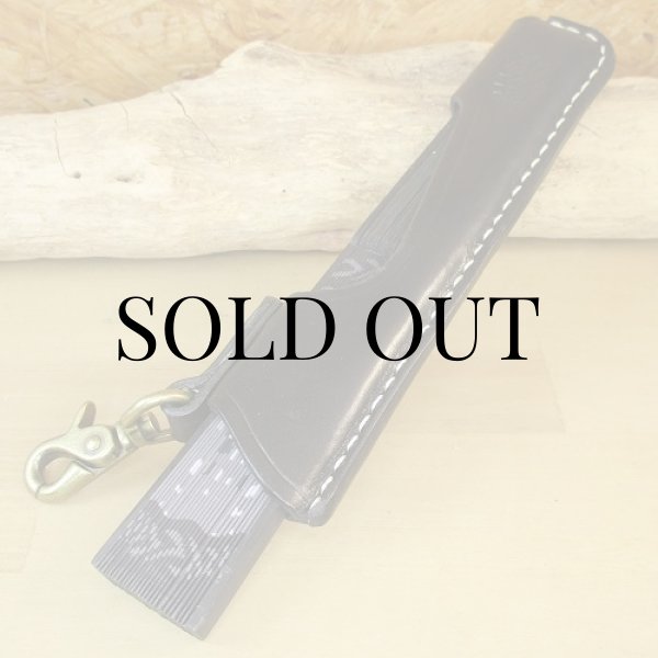 画像2: 和風のレザーアイテム 『扇子ケース』 (2)