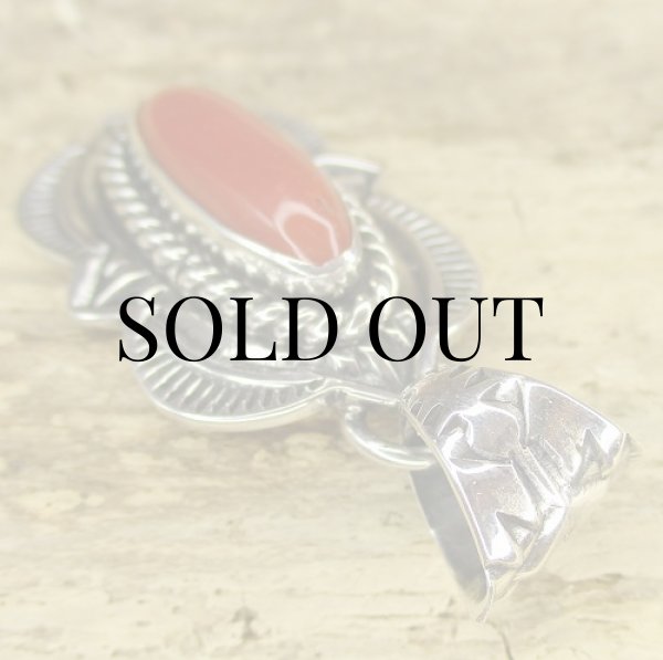 画像6: ナバホ族：Kevin Ramone Coral ペンダント トップ (6)