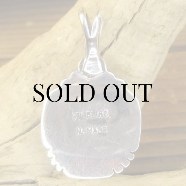 画像4: ナバホ族:Harvey Mace ロイストンターコイズ ペンダントトップ (4)