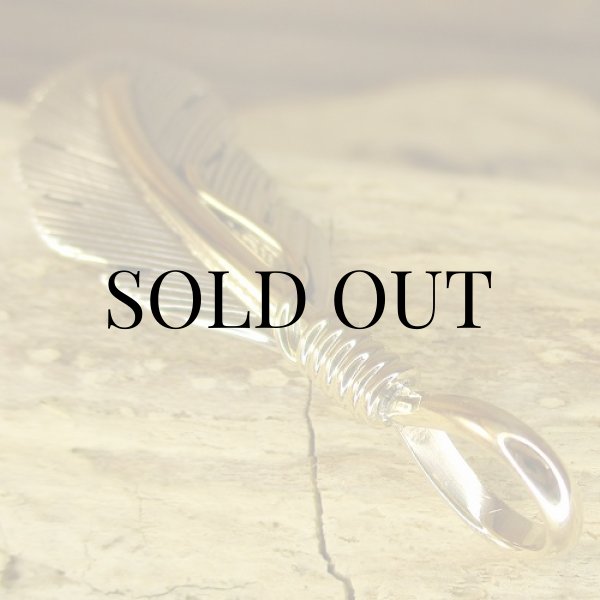 画像6: ナバホ族：Harvey Mace イーグルフェザー12KGF ペンダントトップS (6)