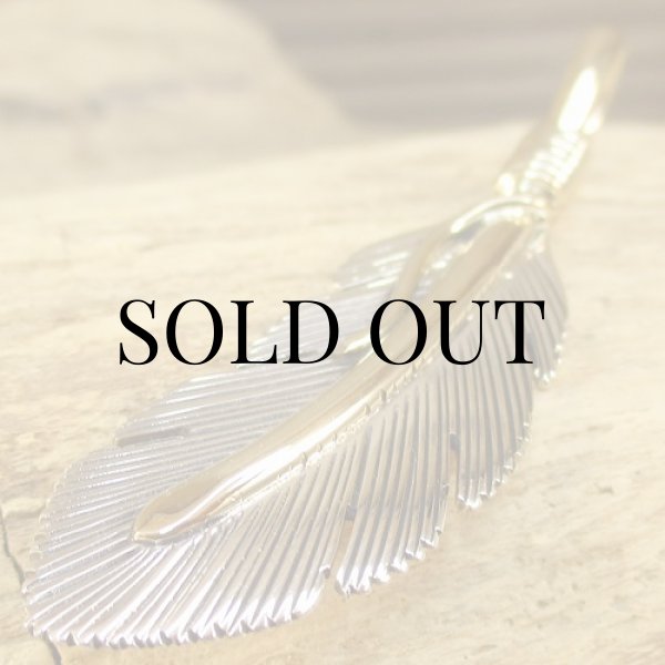 画像7: ナバホ族：Harvey Mace イーグルフェザー12KGF ペンダントトップS (7)