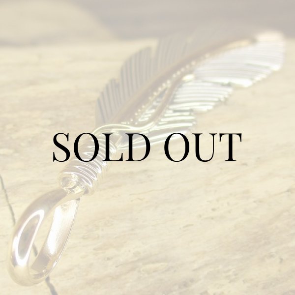 画像5: ナバホ族：Harvey Mace イーグルフェザー12KGF ペンダントトップS (5)