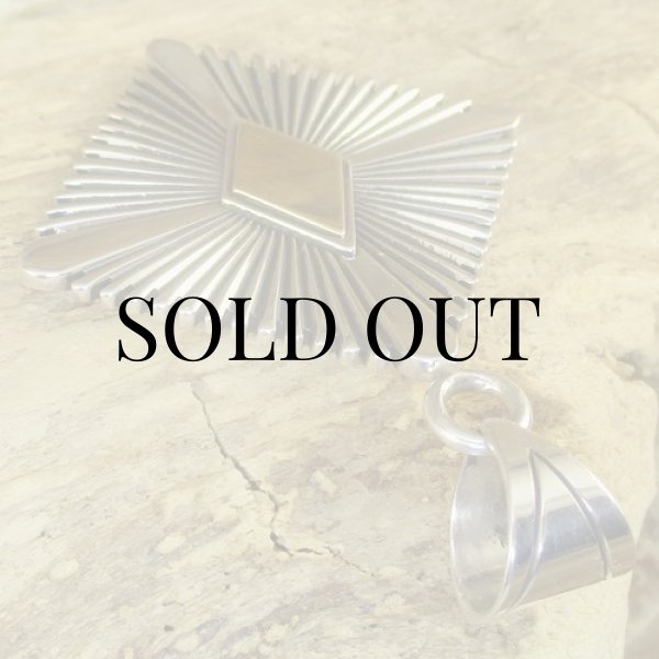 画像6: ナバホ族：Pat Bedonie 14K サンバースト ダイヤモンド ペンダントトップ (6)