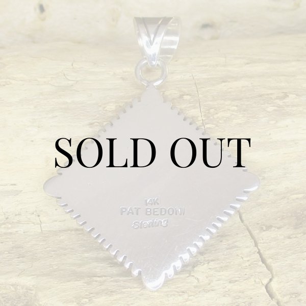 画像4: ナバホ族：Pat Bedonie 14K サンバースト ダイヤモンド ペンダントトップ (4)