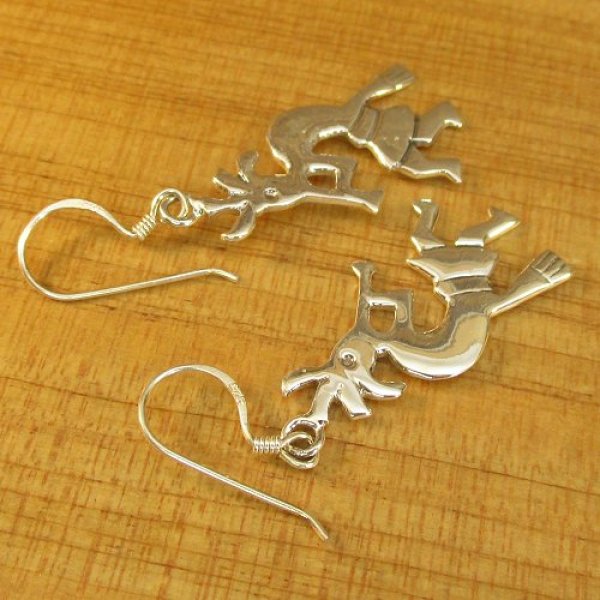 画像2: ナバホ族：ココペリ ピアス (2)