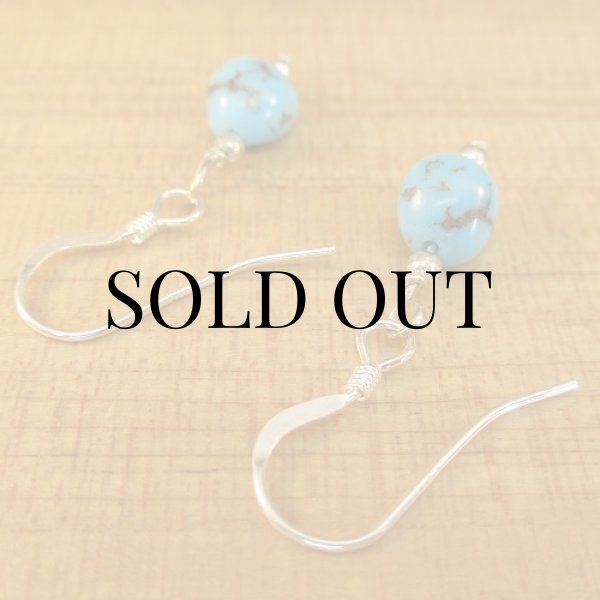 画像2: ナバホ族：ターコイズ ピアス (2)