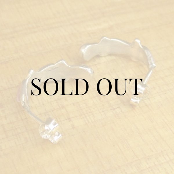 画像3: ズニ族：ピンクシェル フープ ピアス (3)